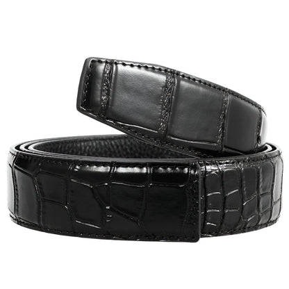 Strap Of Belt 3 4 Cm In Leather For Buckles Prongs Aspect Crocodile Model Mica by Zictor