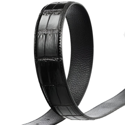 Strap Of Belt 3 4 Cm In Leather For Buckles Prongs Aspect Crocodile Model Mica by Zictor