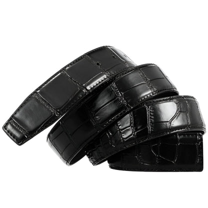 Strap Of Belt 3 4 Cm In Leather For Buckles Prongs Aspect Crocodile Model Mica by Zictor
