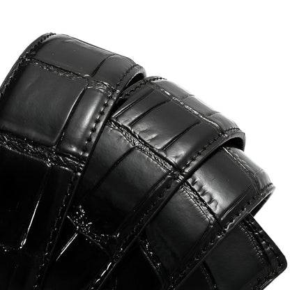 Strap Of Belt 3 4 Cm In Leather For Buckles Prongs Aspect Crocodile Model Mica by Zictor