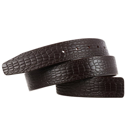 Strap Of Belt 3 4 Cm In Leather For Buckles Prongs Aspect Crocodile Model Mika by Zictor