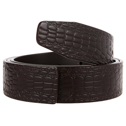 Strap Of Belt 3 4 Cm In Leather For Buckles Prongs Aspect Crocodile Model Mika by Zictor