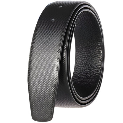 Strap of belt 3.4 cm, in leather, for buckles prongs, aspect serpent, model Peytonu - Zictor