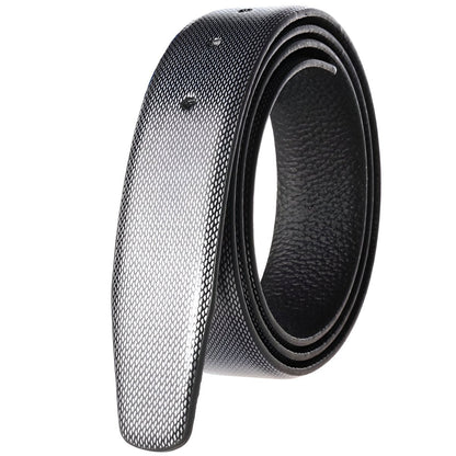 Strap of belt 3.4 cm, in leather, for buckles prongs, aspect serpent, model Peytonu - Zictor