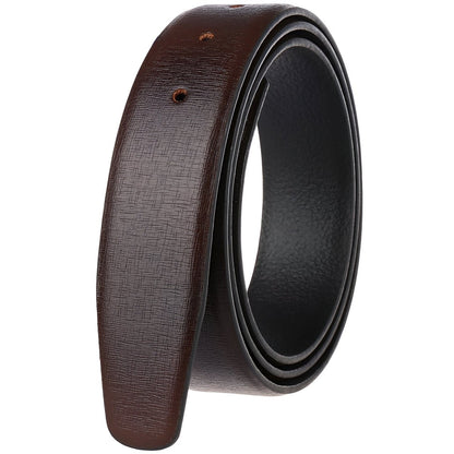 Strap of belt 3.4 cm, in leather, for buckles prongs, aspect vieillit, model Hollisy - Zictor