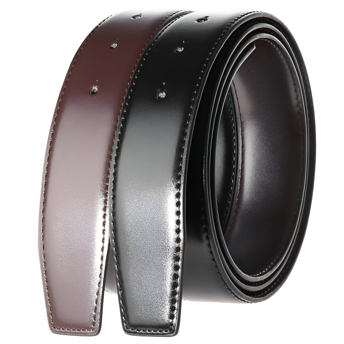 Strap Of Belt 3 4 Cm In Leather For Buckles Prongs Reversible Model Aydin by Zictor
