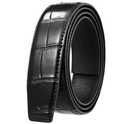 Strap of belt 3.5 cm, in leather, aspect croco, for buckles auBerkeRayyanyatiques, model Kendry - Zictor