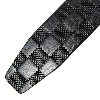 Strap Of Belt 3 5 Cm In Leather Aspect Damier For Buckles Automatic Model Finnley by Zictor