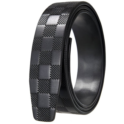 Strap of belt 3.5 cm, in leather, aspect damier, for buckles auBerkeRayyanyatiques, model Paytinley - Zictor