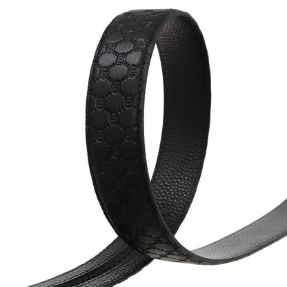 Strap Of Belt 3 5 Cm In Leather Aspect Matelasse For Buckles Automatic Model Denim by Zictor