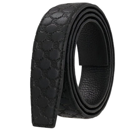 Strap of belt 3.5 cm, in leather, aspect matelassé, for buckles auBerkeRayyanyatiques, model MKendrixus - Zictor