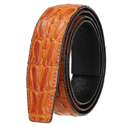 Strap of belt 3.5 cm, in leather, aspect serpent, for buckles auBerkeRayyanyatiques, model Sailor - Zictor