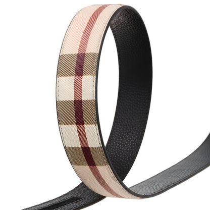 Strap Of Belt 3 5 Cm In Leather TO Carreaux For Buckles Automatic Model Reed by Zictor