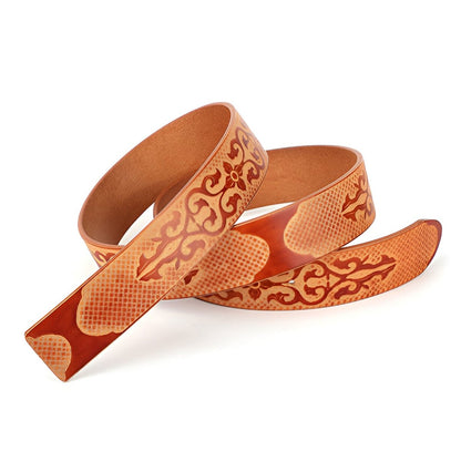 Strap Of Belt 3 8 Cm In Leather Pleine Fleur For Buckles Interchangeables Model Adrian by Zictor