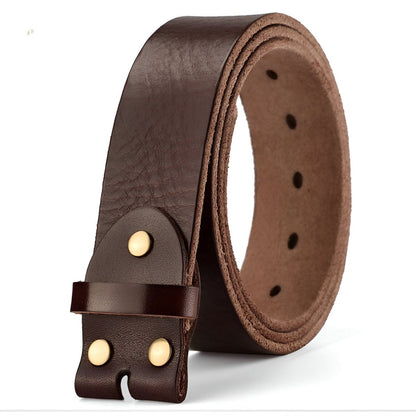 Strap of belt 3.8 cm, in leather pleine fleur, for buckles interchangeables, model Carsonld - Zictor