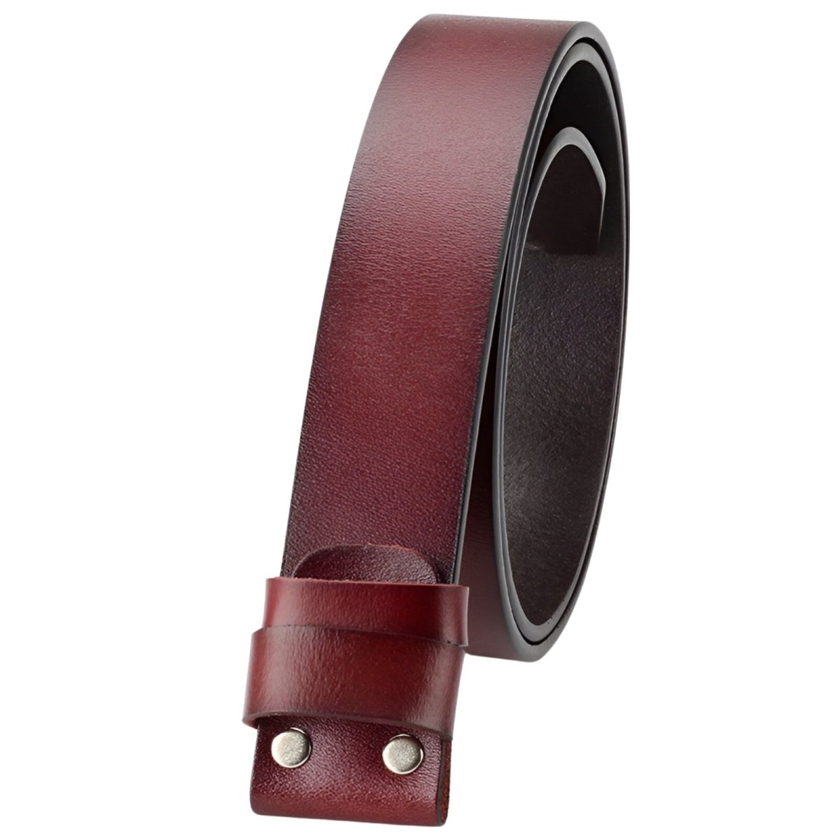 Strap of belt 3.8 cm, in leather uni, double passants, for buckles interchangeables, model Kairi - Zictor