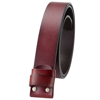 Strap of belt 3.8 cm, in leather uni, double passants, for buckles interchangeables, model Kairi - Zictor